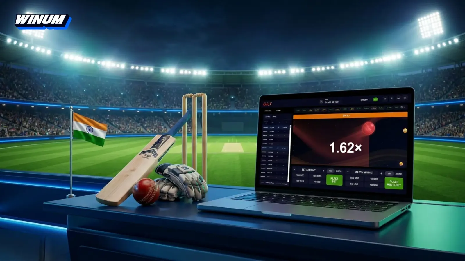 Cricket X भारत में Winum पर: SmartSoft का क्रिकेट क्रैश गेम और x25,000